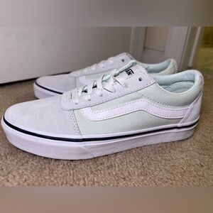 Vans Old Skool Women’s Ward Mint Green and Suede Sneakers size 7
